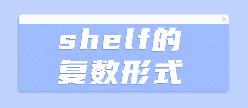 shelf的复数形式.jpg